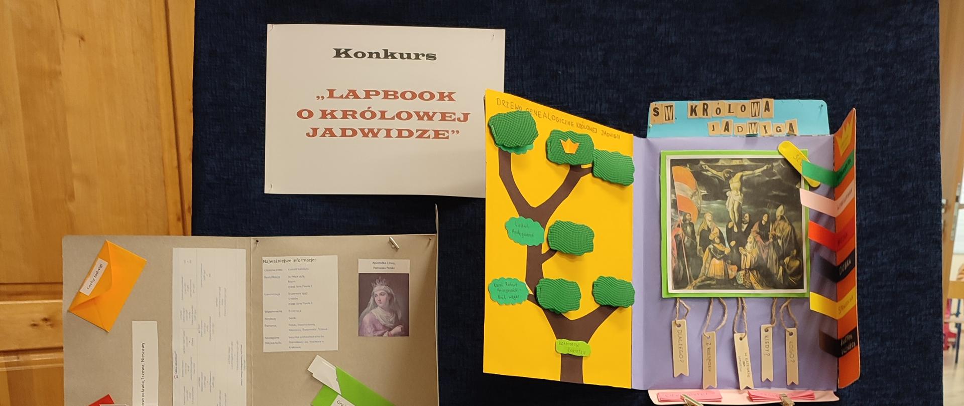 prace uczestników konkursu Lapbook o królowej Jadwidze