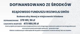 Budowa ulicy nowej - tablica
