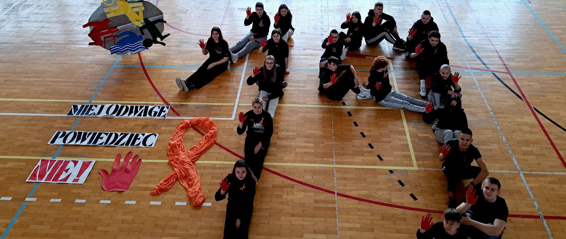 Kampania pomarańczowej wstążki w Szkole Mistrzostwa Sportowego