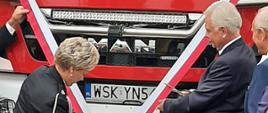 Uroczyste przekazanie nowego samochodu ratowniczo-gaśniczy dla Ochotniczej Straży Pożarnej w Repkach