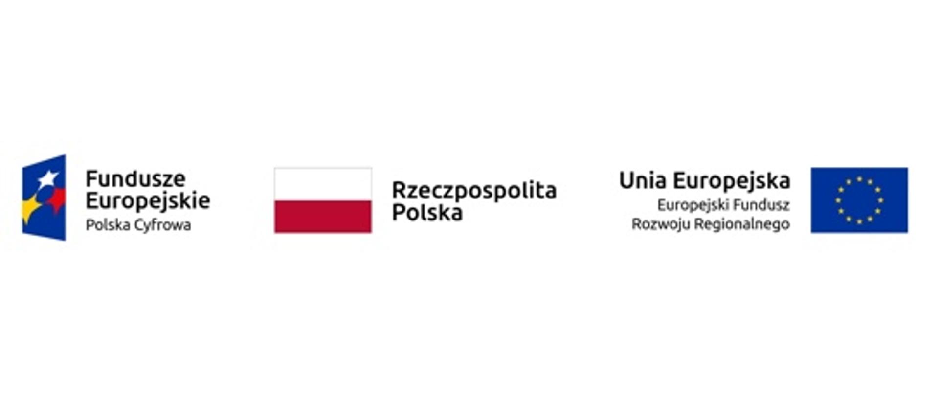 Logotypy: Fundusze Europejskie, Rzeczpospolita Polska, Europejski Fundusz Rozwoju Regionalnego