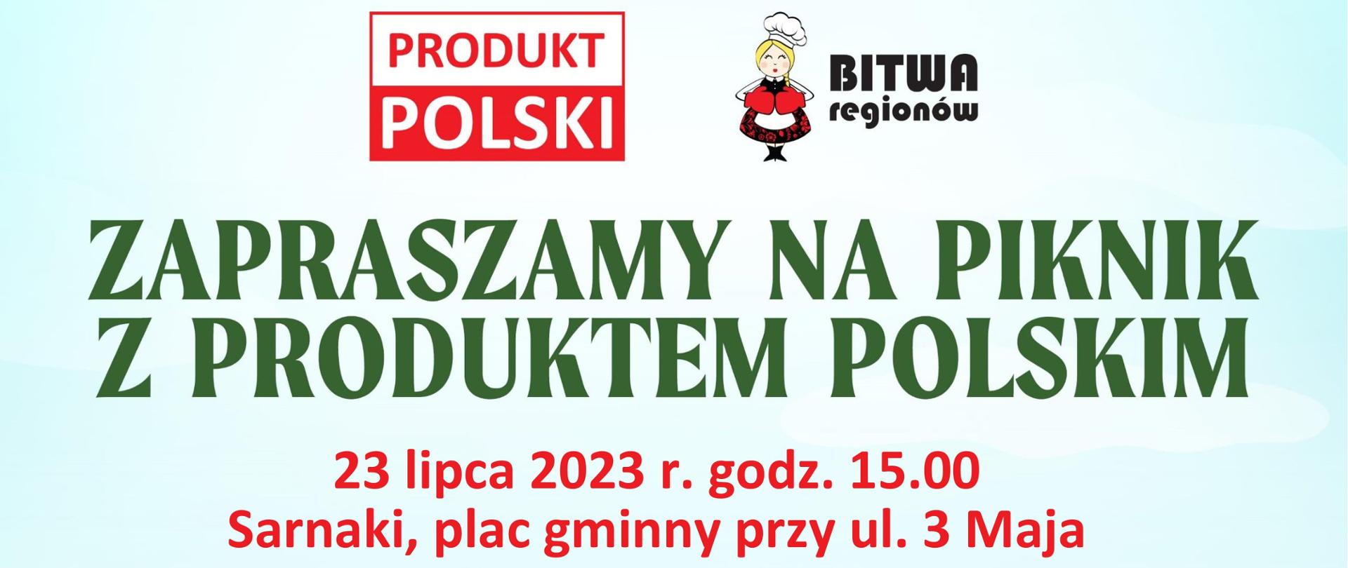 Plakat promujący Piknik z Produktem Polskim 