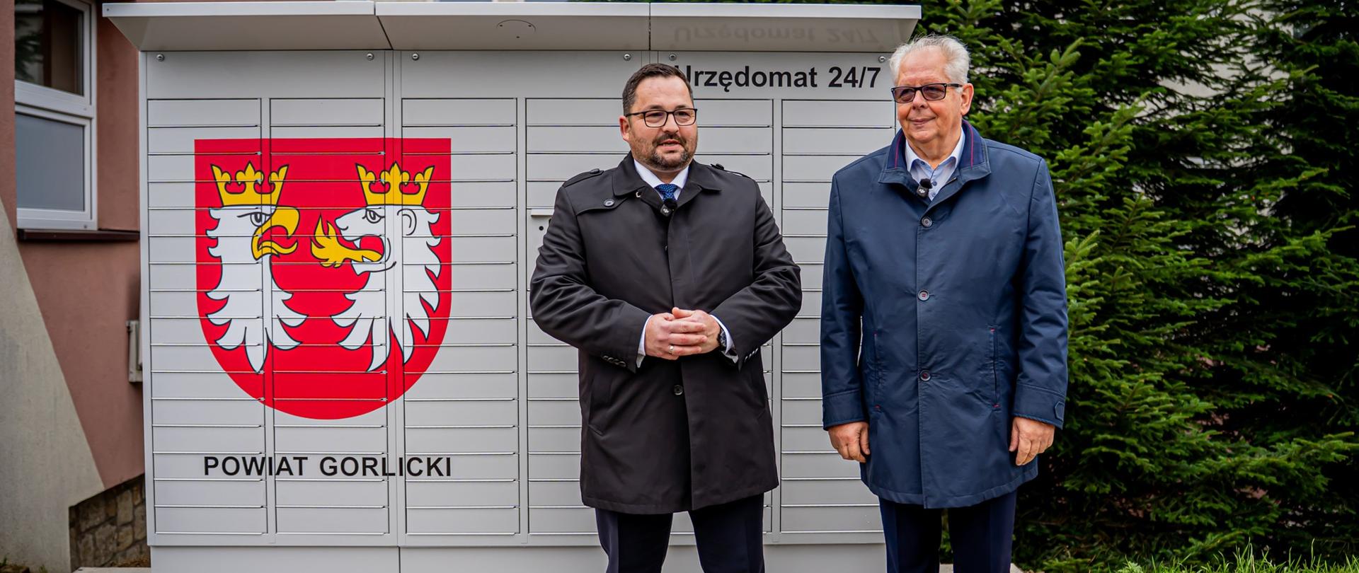 Mirosław Waląg Starosta Powiatu Gorlickiego oraz Wacław Ligęza Dyrektor Wydziału Komunikacji i Dróg