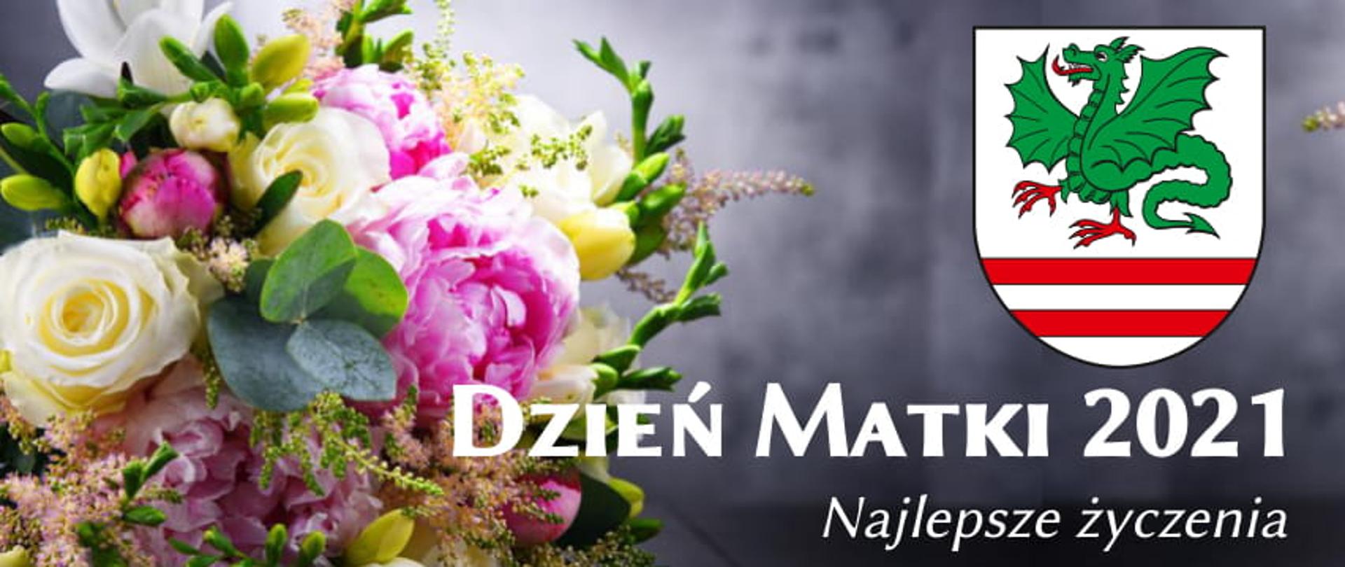 Plakat z kwiatami na Dzień Matki - Najlepsze życzenia