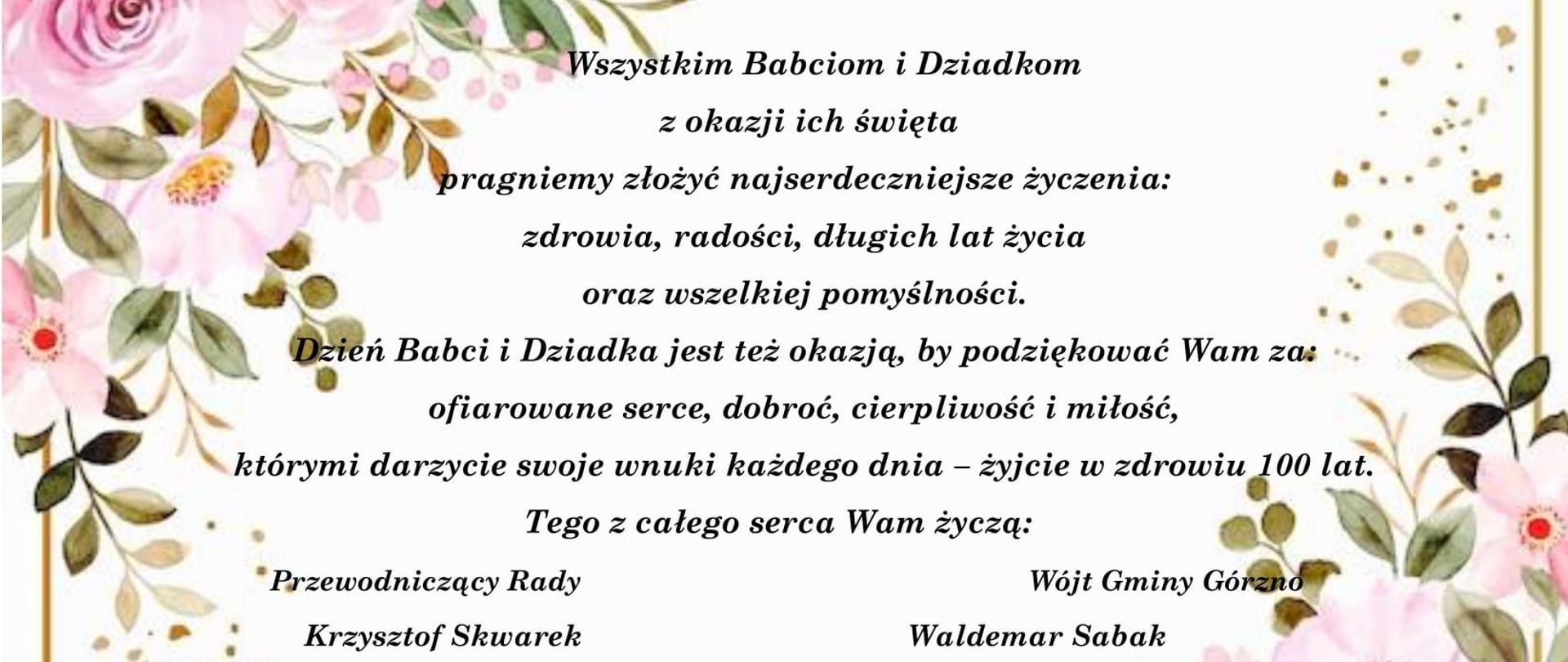 Życzenia Dzień Babci i Dziadka