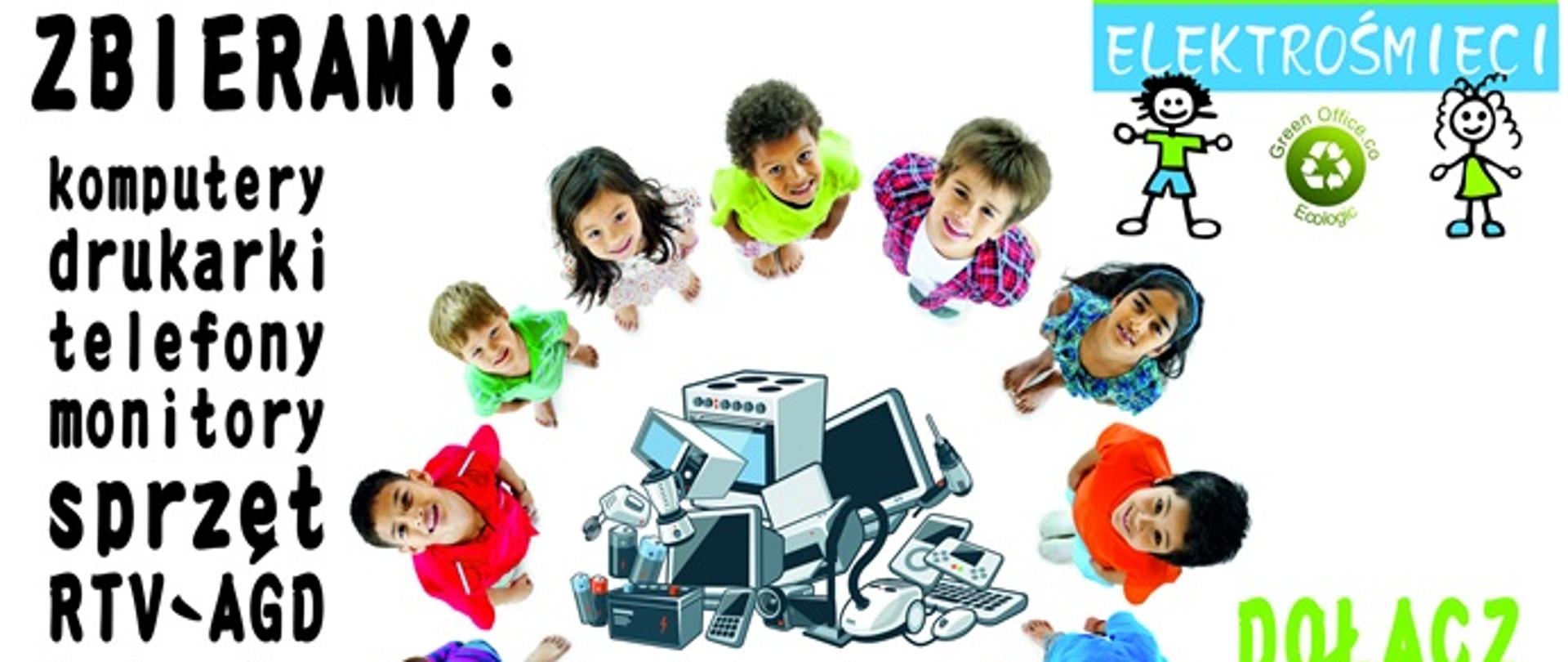 Plakat opisujący zbiórkę elektrośmieci 