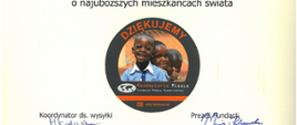 Podziękowanie za udział w akcji OPATRUNEK NA RATUNEK