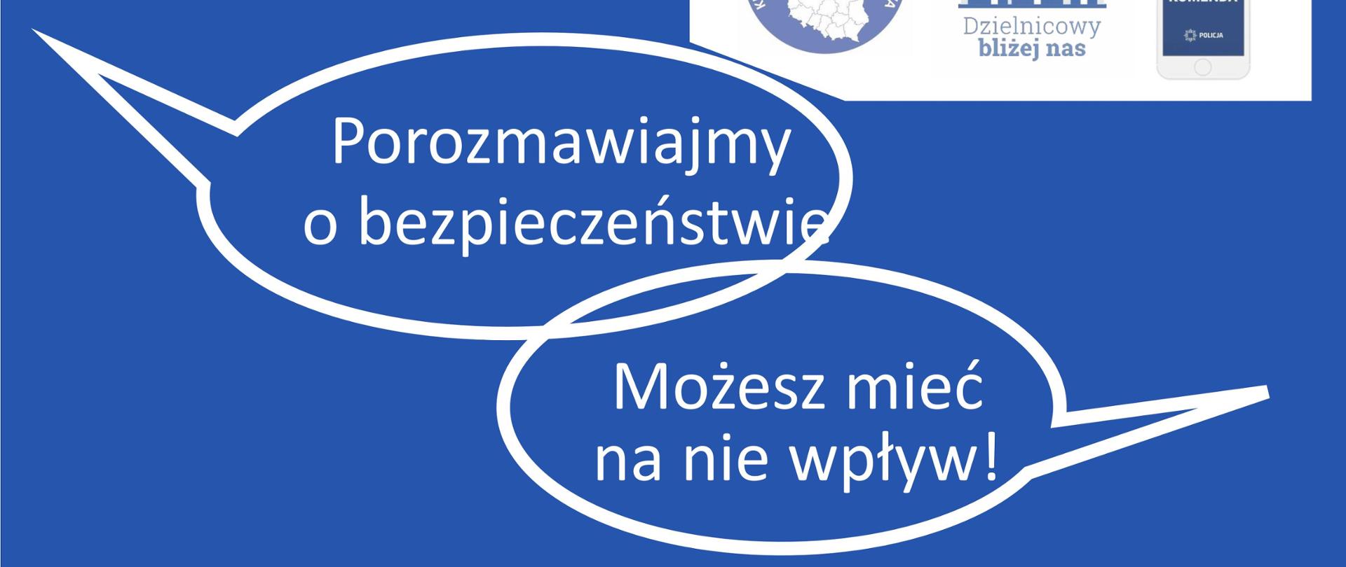 Zdjęcie przedstawia plakat promujący debatę "BEZPIECZEŃSTWO TO NASZA WSPÓLNA SPRAWA Porozmawiajmy o bezpieczeństwie – możesz mieć na nie wpływ"