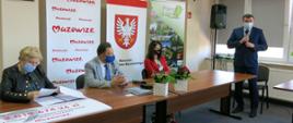 Członek Zarządu Elżbieta Lanc, Marszałek Województwa Mazowieckiego Adam Struzik , Członek Zarządu Janina Ewa Orzełowska i Wicestarosta łosicki Michał Michaluk.