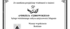 kondolencje Andrzej Cębrowski