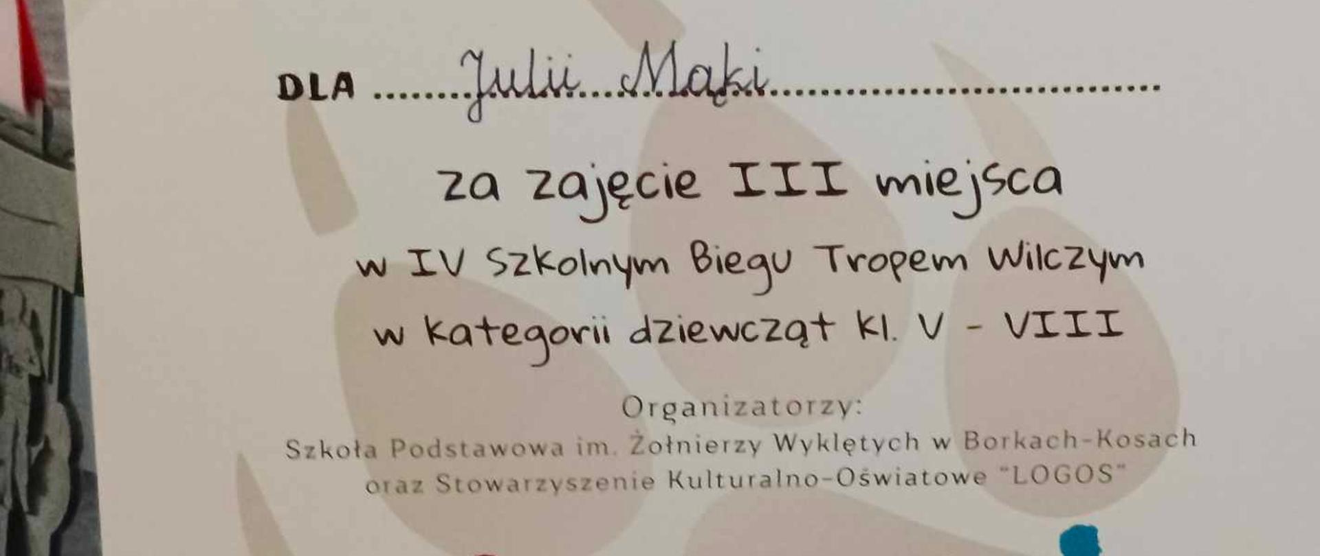 IV Bieg Tropem Wilczym Borki Kosy 2025