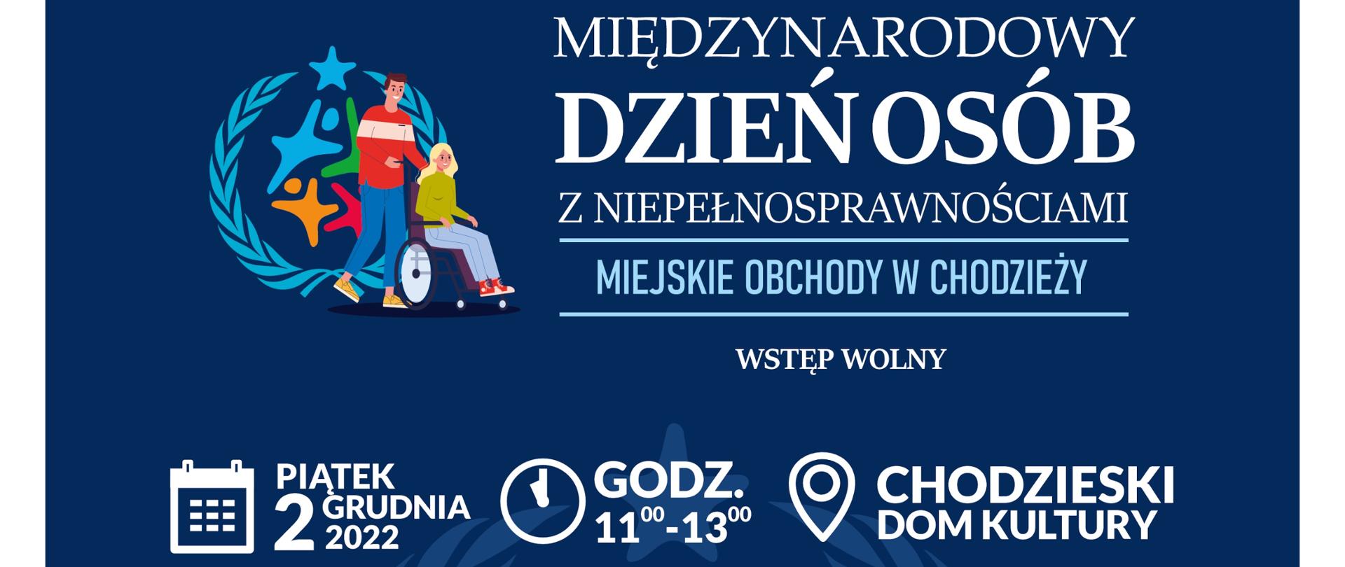 Plakat - informacja o Obchodach Dnia Osób z Niepełnosprawnościami 