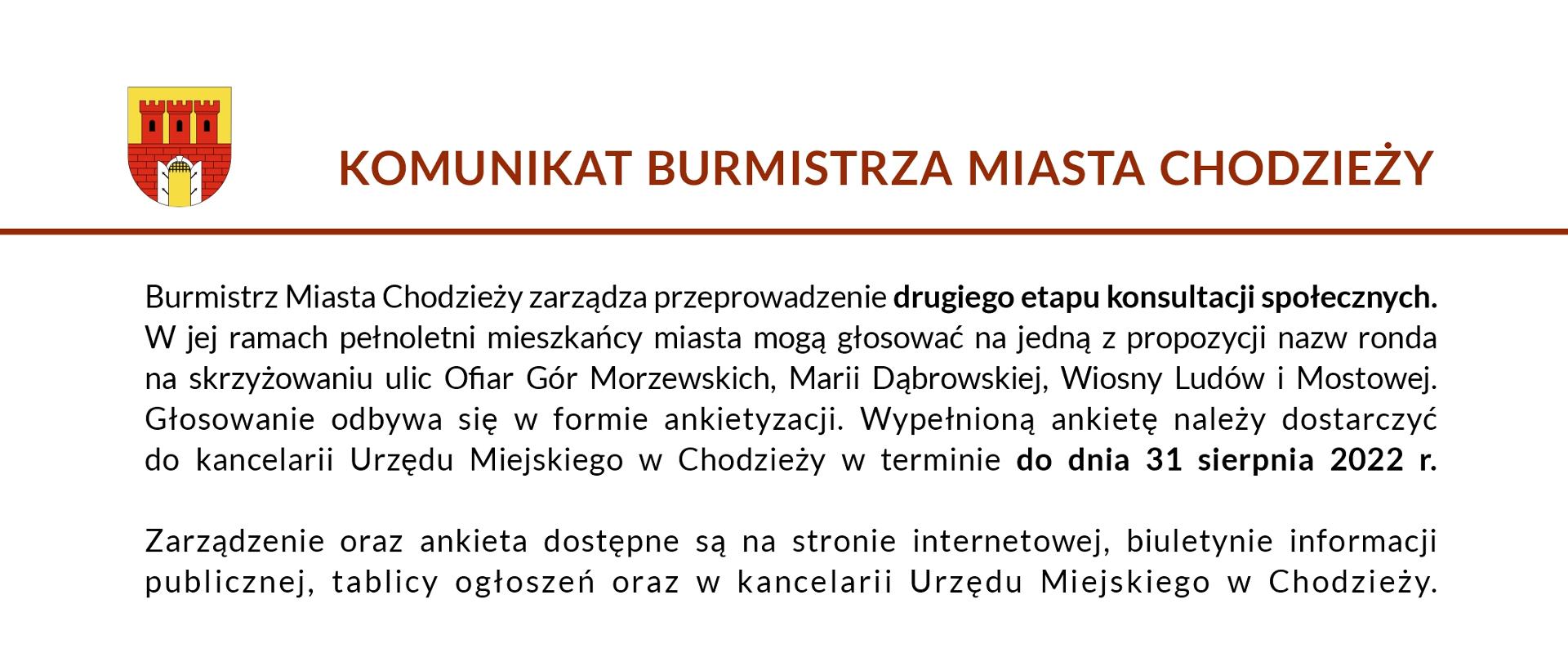 Tekst - komunikat o konsultacjach 