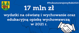 17 mln zł na wydatki na oświatę i wychowanie oraz edukacyjną opiekę wychowawczą w 2021 r.