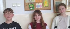 Od lewej: Jan Kościelny, Kinga Budak i Weronika Stępak 