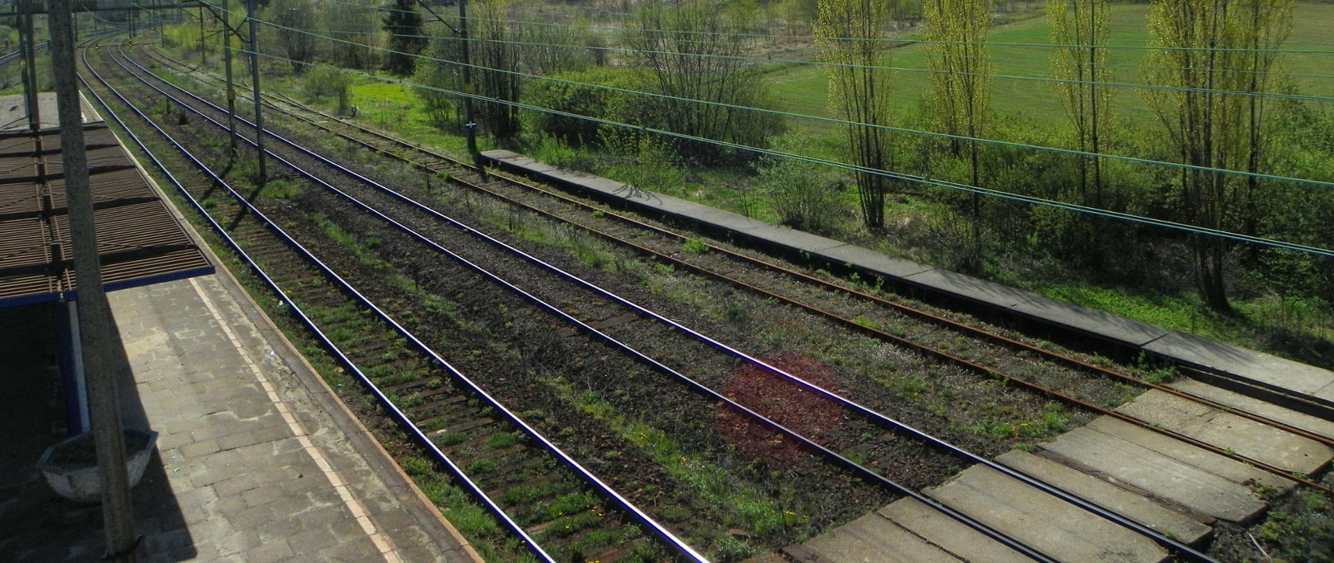 Dworzec w Nakle Śląskim - część torowiska