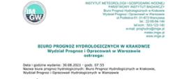 OSTRZEŻENIE HYDROLOGICZNE - gwałtowne wzrosty stanów wody