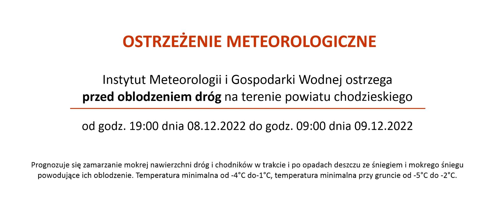 Baner - ostrzeżenie meteorologiczne