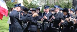 Orkiestra Dęta Ochotniczej Straży Pożarnej w Hajnówce podczas koncertu