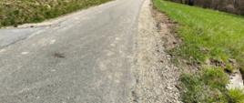 Wyremontowane pobocza przy drodze gminnej Lubenia-Cyb
