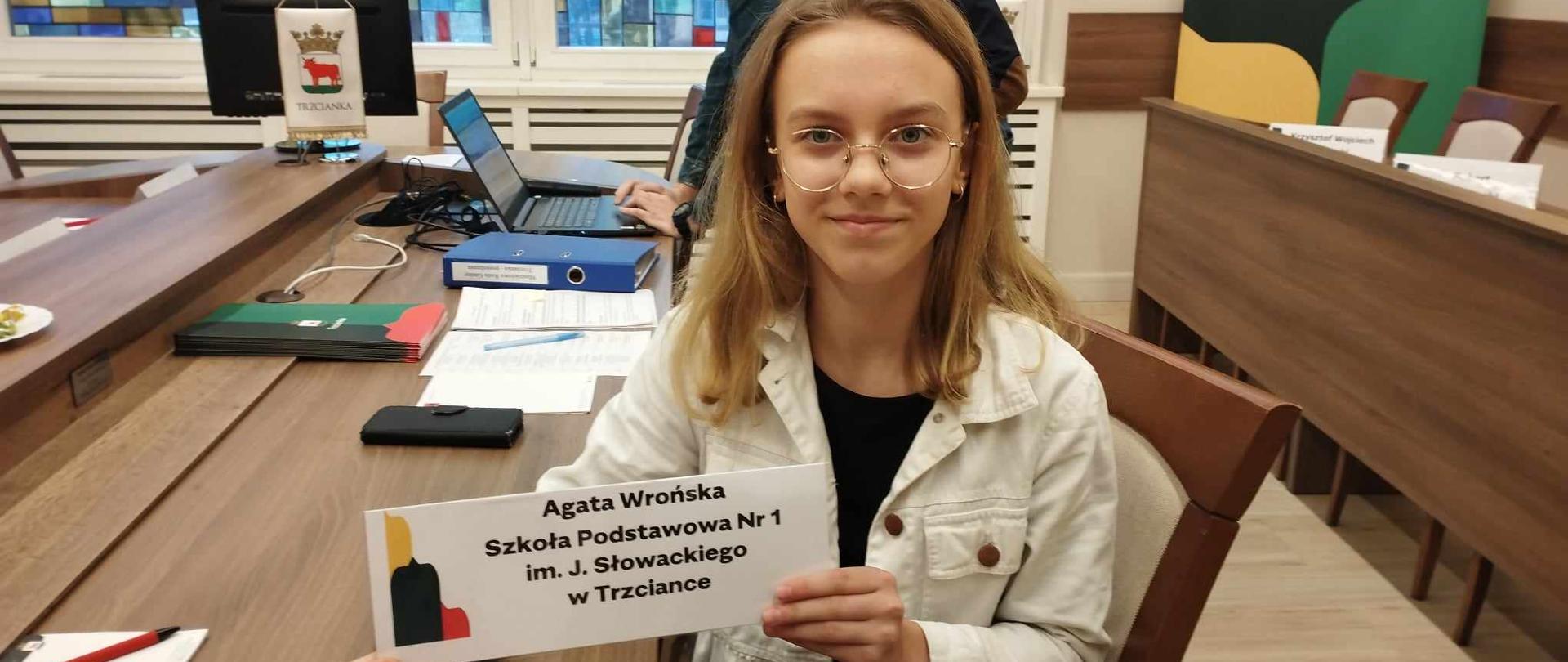 Agata Wrońska w Młodzieżowej Radzie Miasta