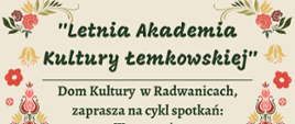 plakat z ludowymi emblematami