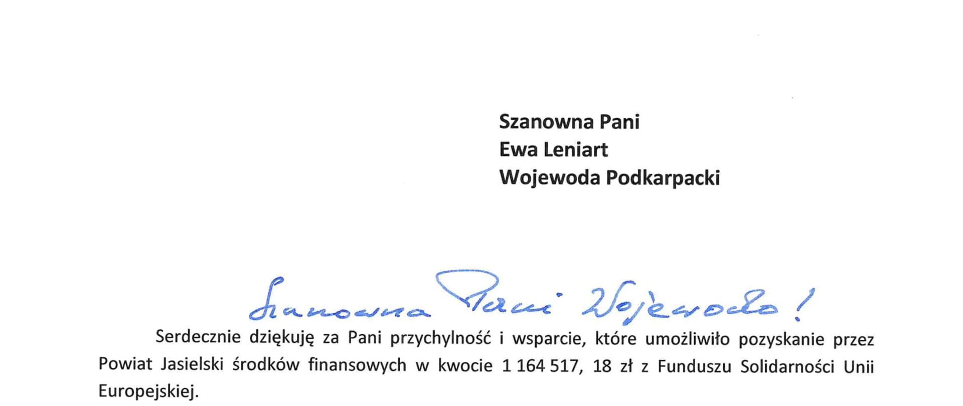podziękowania