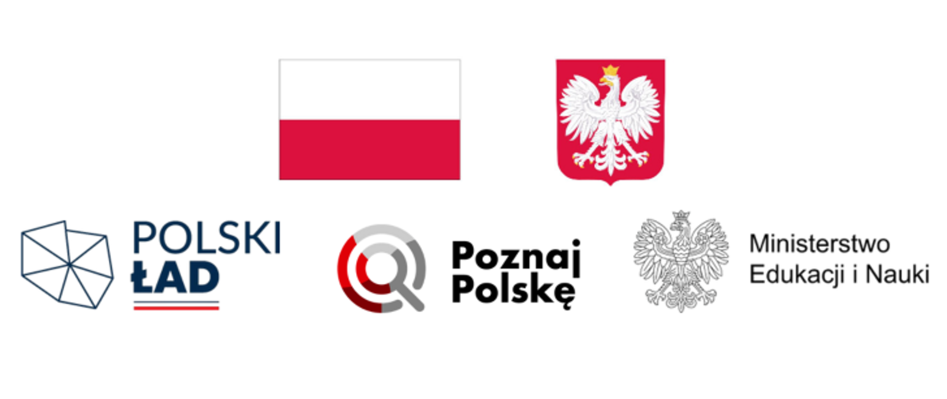 banner z kolorowymi logotypami: Polski Ład, Poznaj Polskę, Ministerstwo Edukacji i Nauki oraz flaga godło Polski
