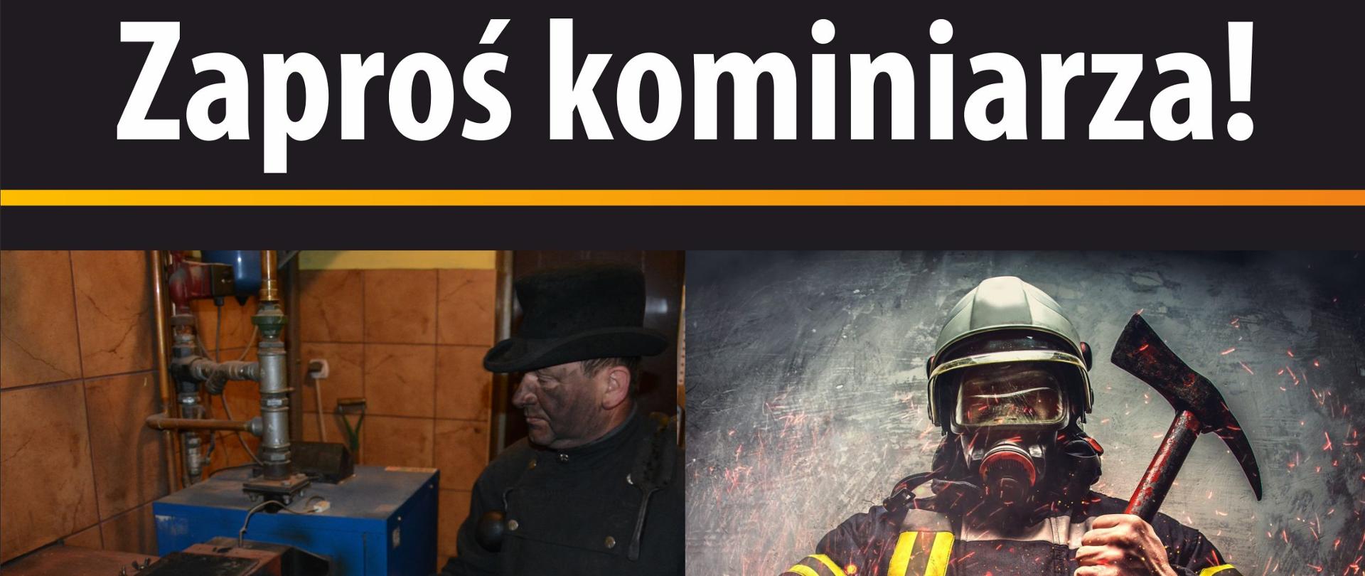 plakat z napisem Zaproś kominiarza