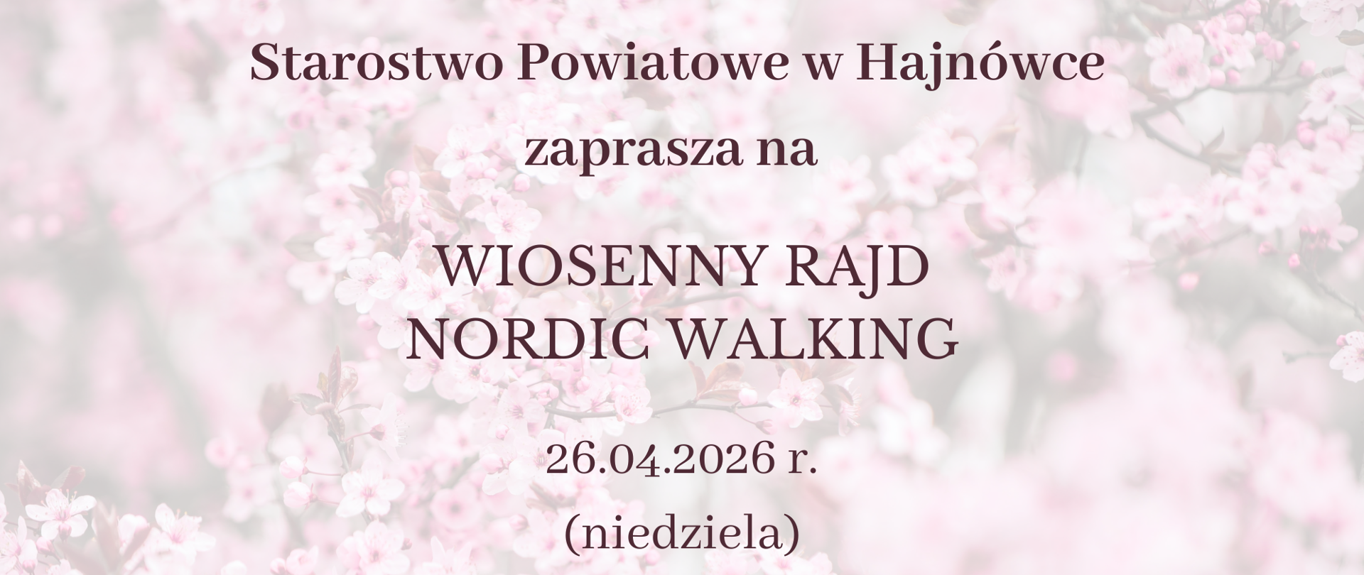 Na tle zdjęcia wawrzynka umieszczono informacje o wydarzeniu, zawarte w artykule