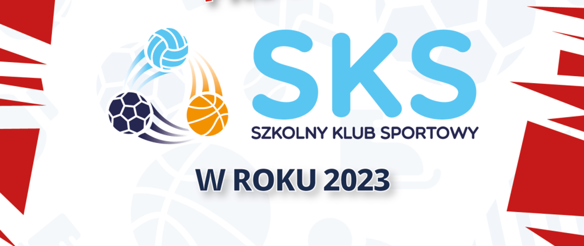 Plakat promujący program Szkolny Klub Sportowy. Na białym tle cienie piłek, łyżew. U góry plakatu czarny napis Instytut Sportu Państwowy Instytut Badawczy,a pod spodem czerwony napis Operatorem Programu. Na środku logo programu Szkolny Klub Sportowy przedstawia trzy piłki: do piłki nożnej - w kolorze czarnym, piłki do koszykówki w kolorze pomarańczowym oraz piłki siatkowej w kolorze niebieskim. Logo z piłek tworzy kształt trójkąta. Na samym dole plakatu logo Ministerstwa Sportu i Turystyki, Instytutu Sportu oraz Orlenu. 