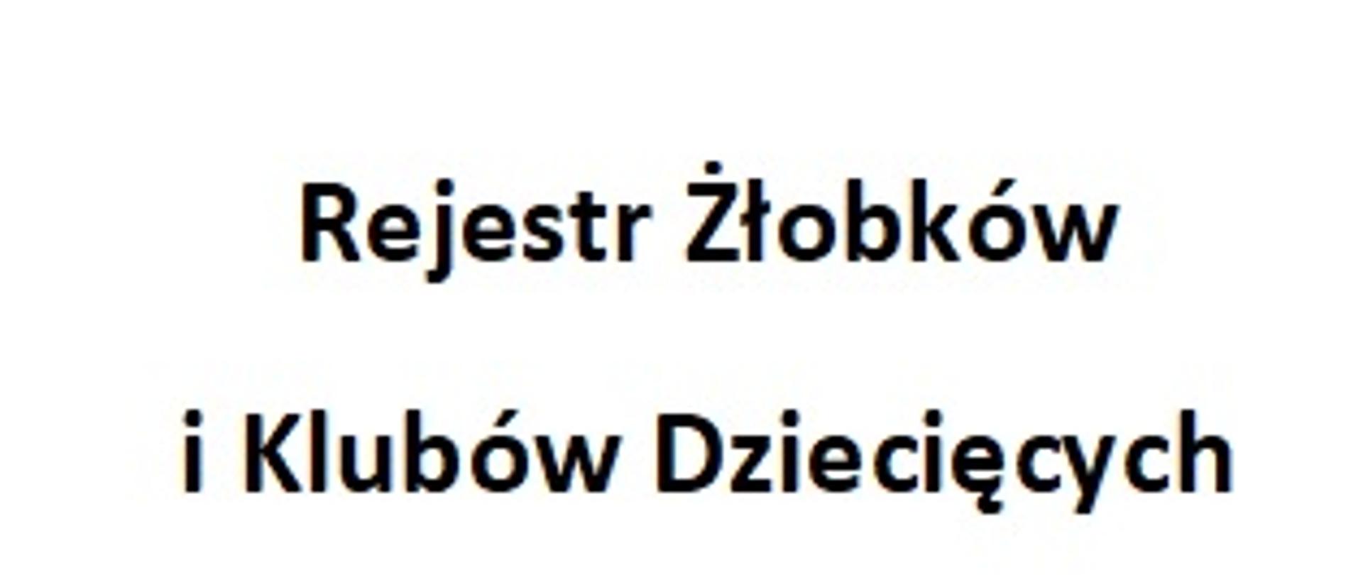 rejestr żłobków i klubów dziecięcych