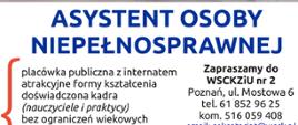 Plakat asystent osoby niepełnosprawnej
