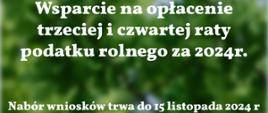 Wsparcie podatek rolny