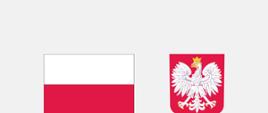 Plakat programu "Opieki Wytchnieniowej" dla Jednostek Samorządu Terytorialnego- edycja 2026 osadzony na tle w odcienia szarości, po prawej stronie zarys orła w koronie, u góry symbole narodowe- biało- czerwona flaga i herb Polski