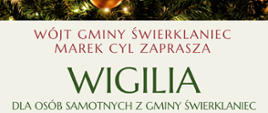 Plakat promujący wigilię - treść w tekście