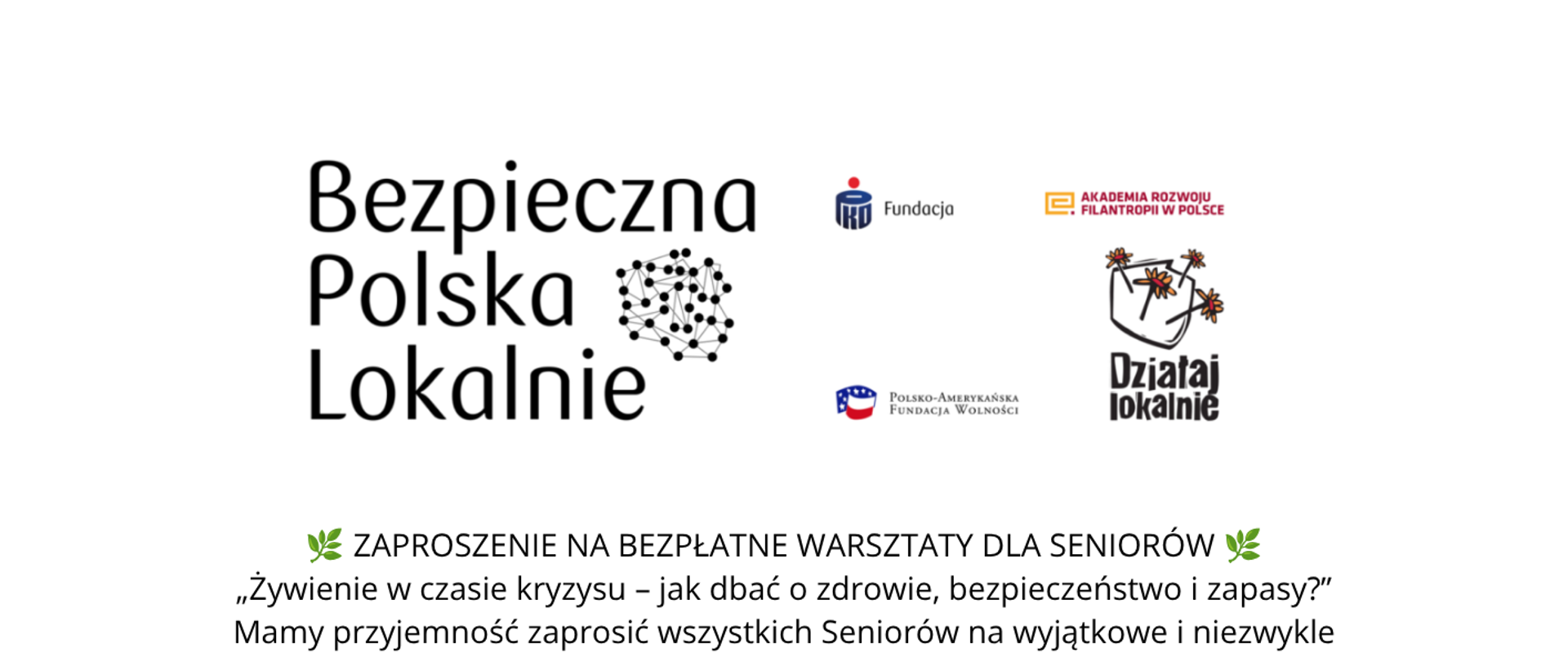 Na plakacie umieszczono informacje o wydarzeniu - zawarte w artyukle oraz logotypy projektu