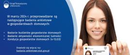 Baner z informacją o badaniach statystycznych