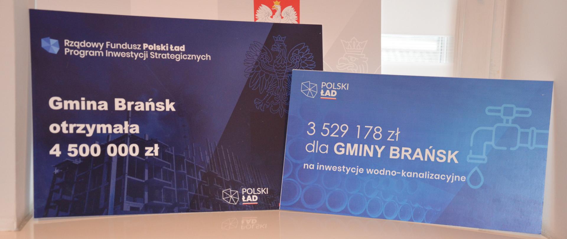 Symboliczny czek przekazany dla Gminy Brańsk na realizację inwestycji