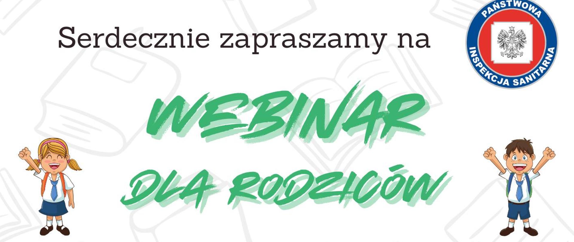 Plakat webinar organizowany jest przez Podkarpacki Państwowy Wojewódzki Inspektor Sanitarny