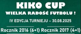 KIKO CUP 2025 - Wielka Radość Futbolu - baner informacyjny