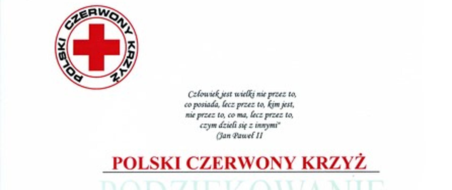 Podziekowania PCK