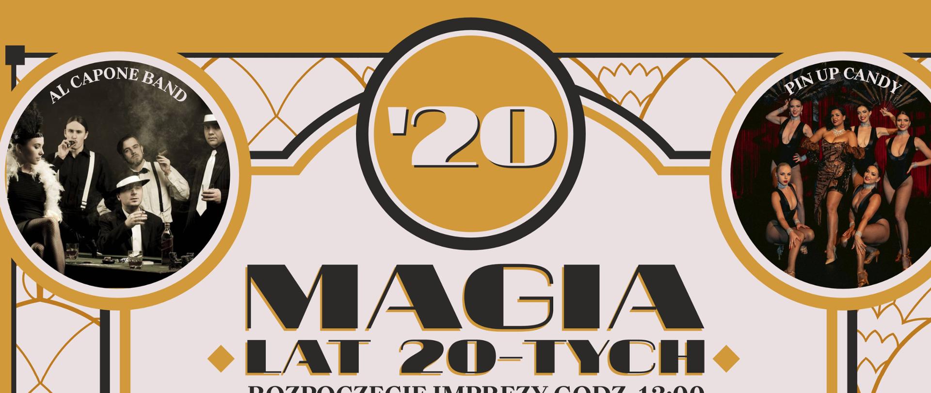 informacja o imprezie Magia lat 20-tych. Szczegóły w treści poniżej