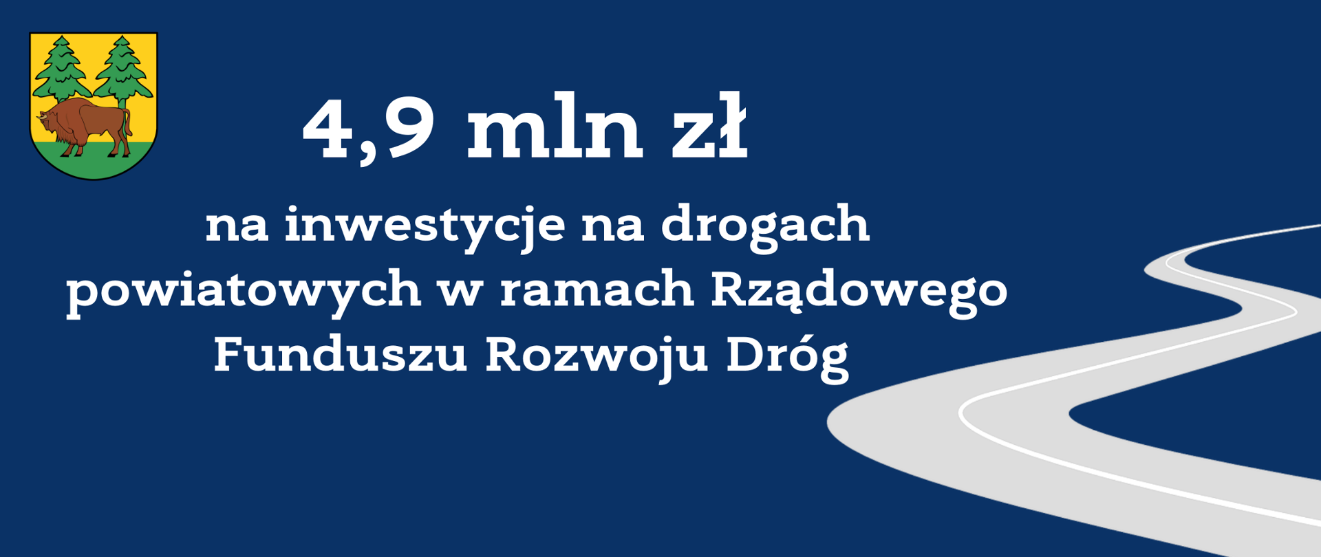 4,9 mln zł na inwestycje na drogach powiatowych w ramach Rządowego Funduszu Rozwoju Dróg