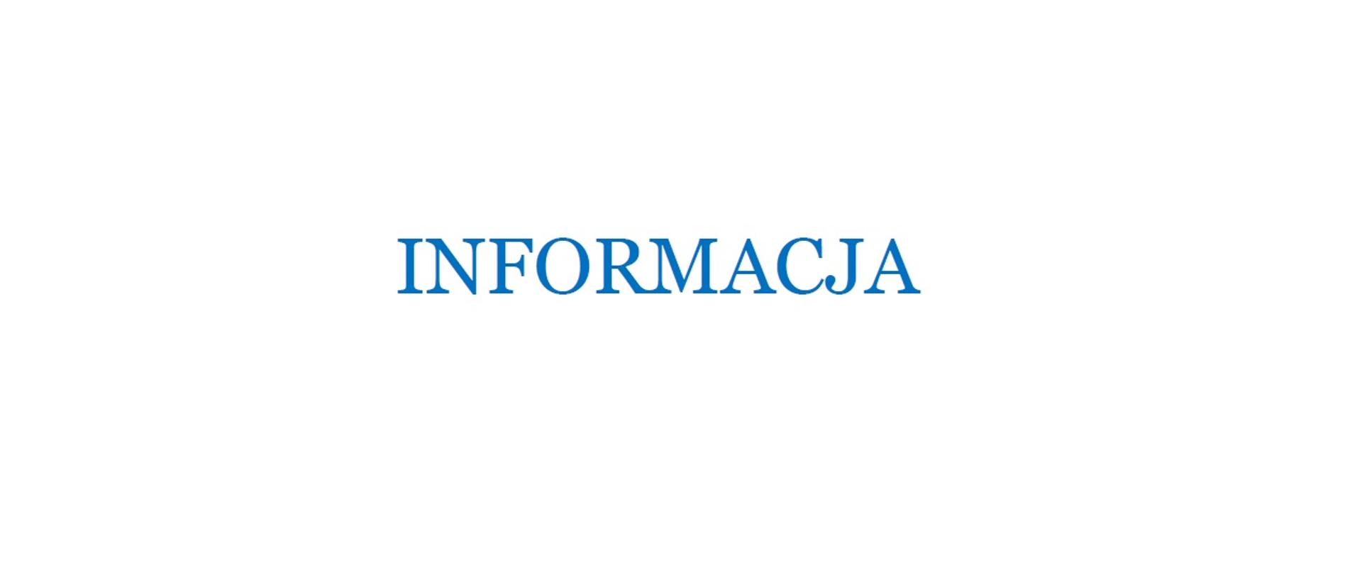 INFORMACJA