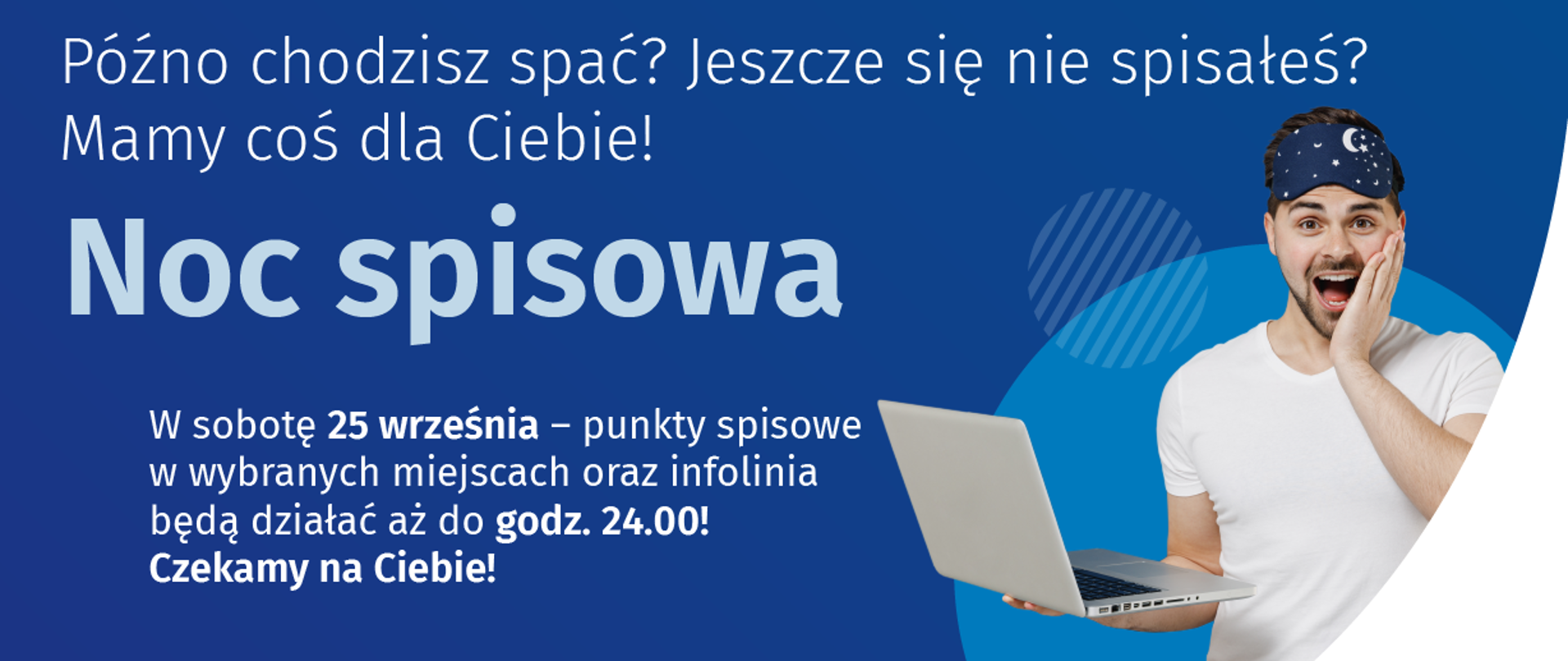 Lista punktów czynnych w noc spisową.
