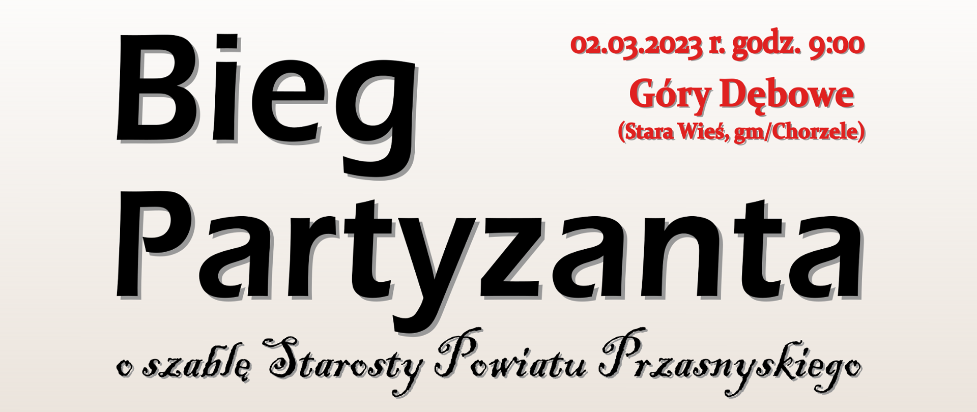 Bieg Partyzanta o szablę Starosty Powiatu Przasnyskiego