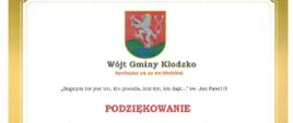 Podziękowania od Wójta Gminy Kłodzko