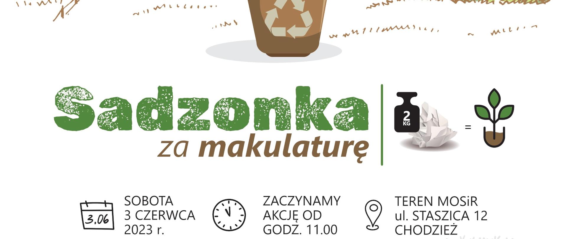 plakat akcja sadzonka za makulaturę 