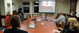 Uczestnicy spotkania podczas wideokonferencji